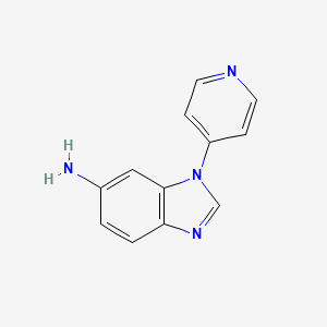 molecular formula C12H10N4 B12824655 1-(Pyridin-4-yl)-1H-benzo[d]imidazol-6-amine 