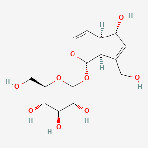 molecular formula C15H22O9 B12824673 (3R,4S,5S,6R)-2-[[(1S,4aR,5S,7aS)-5-hydroxy-7-(hydroxymethyl)-1,4a,5,7a-tetrahydrocyclopenta[c]pyran-1-yl]oxy]-6-(hydroxymethyl)oxane-3,4,5-triol 