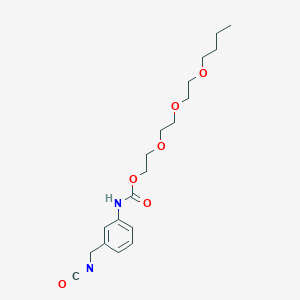 molecular formula C19H28N2O6 B12824676 Carbamic acid, N-(3-isocyanatomethylphenyl)-, 2-[2-(2-butoxyethoxy)ethoxy]ethyl ester CAS No. 304855-14-9