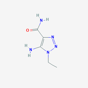 molecular formula C5H9N5O B1282471 5-氨基-1-乙基-1H-1,2,3-三唑-4-甲酰胺 CAS No. 99420-47-0