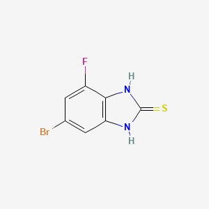 molecular formula C7H4BrFN2S B12824772 6-Bromo-4-fluoro-1,3-dihydro-2H-benzo[d]imidazole-2-thione 