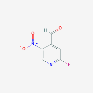 molecular formula C6H3FN2O3 B12824808 2-Fluoro-5-nitroisonicotinaldehyde 