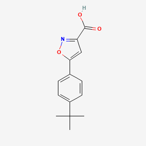 molecular formula C14H15NO3 B12824814 5-(4-(tert-Butyl)phenyl)isoxazole-3-carboxylic acid 