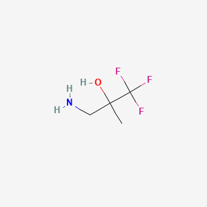 molecular formula C4H8F3NO B1282482 3-Amino-1,1,1-trifluoro-2-methylpropan-2-ol CAS No. 354-68-7