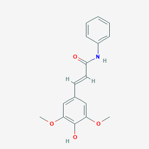 molecular formula C17H17NO4 B12824855 (E)-3-(4-Hydroxy-3,5-dimethoxyphenyl)-N-phenylacrylamide 