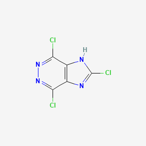 molecular formula C5HCl3N4 B12824870 2,4,7-trichloro-1H-imidazo[4,5-d]pyridazine 