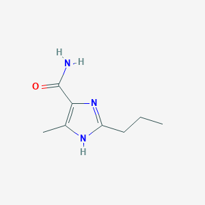 molecular formula C8H13N3O B12824872 5-methyl-2-propyl-1H-imidazole-4-carboxamide 