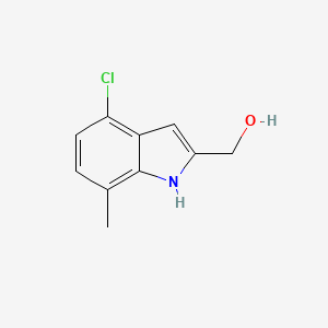 molecular formula C10H10ClNO B12824897 (4-Chloro-7-methyl-1H-indol-2-yl)methanol 