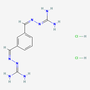 2-[(Z)-[3-[(Z)-(diaminomethylidenehydrazinylidene)methyl]phenyl]methylideneamino]guanidine;dihydrochloride