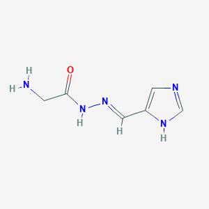 molecular formula C6H9N5O B12824927 N'-((1H-Imidazol-4-yl)methylene)-2-aminoacetohydrazide 