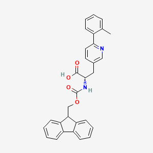 molecular formula C30H26N2O4 B12824952 (S)-2-((((9H-Fluoren-9-yl)methoxy)carbonyl)amino)-3-(6-(o-tolyl)pyridin-3-yl)propanoic acid 