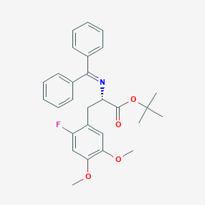 tert-Butyl (S)-2-((diphenylmethylene)amino)-3-(2-fluoro-4,5-dimethoxyphenyl)propanoate