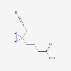 molecular formula C8H10N2O2 B12824972 4-(3-(Prop-2-yn-1-yl)-3H-diazirin-3-yl)butanoic acid 