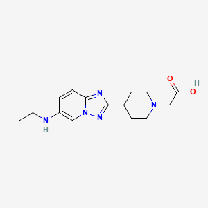 2-(4-(6-(Isopropylamino)-[1,2,4]triazolo[1,5-a]pyridin-2-yl)piperidin-1-yl)acetic acid