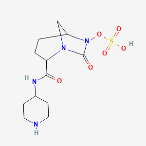 [7-oxo-2-(piperidin-4-ylcarbamoyl)-1,6-diazabicyclo[3.2.1]octan-6-yl] hydrogen sulfate