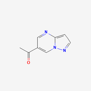 molecular formula C8H7N3O B12825003 1-(Pyrazolo[1,5-a]pyrimidin-6-yl)ethan-1-one 