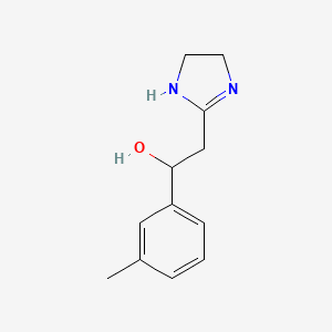 molecular formula C12H16N2O B12825025 2-(4,5-Dihydro-1H-imidazol-2-yl)-1-(m-tolyl)ethanol 