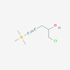 molecular formula C8H15ClOSi B12825045 1-Chloro-5-(trimethylsilyl)pent-4-yn-2-ol 