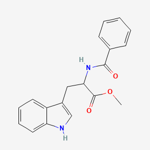 molecular formula C19H18N2O3 B12825099 Methyl benzoyltryptophanate 