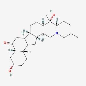 molecular formula C27H43NO3 B12825108 (1R,2S,9S,10S,11S,14S,15S,18S,20S,23R)-10,20-dihydroxy-6,10,23-trimethyl-4-azahexacyclo[12.11.0.02,11.04,9.015,24.018,23]pentacosan-17-one 