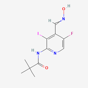 N-[5-fluoro-4-(hydroxyiminomethyl)-3-iodopyridin-2-yl]-2,2-dimethylpropanamide