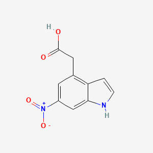 molecular formula C10H8N2O4 B12825167 2-(6-Nitro-1H-indol-4-yl)acetic acid 