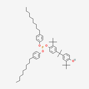 Phosphorous acid, 2-(1,1-dimethylethyl)-4-[1-[3-(1,1-dimethylethyl)-4-hydroxyphenyl]-1-methylethyl]phenyl bis(4-nonylphenyl) ester