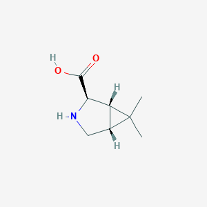 molecular formula C8H13NO2 B12825177 (1S,2R,5R)-6,6-Dimethyl-3-azabicyclo[3.1.0]hexane-2-carboxylic acid 