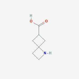 molecular formula C7H11NO2 B12825185 1-Azaspiro[3.3]heptane-6-carboxylic acid 