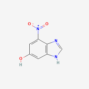 molecular formula C7H5N3O3 B12825201 4-Nitro-1H-benzo[d]imidazol-6-ol 