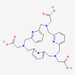 molecular formula C27H30N6O6 B12825224 2-[11,19-Bis(carboxymethyl)-3,11,19,25,26,27-hexazatetracyclo[19.3.1.15,9.113,17]heptacosa-1(25),5(27),6,8,13,15,17(26),21,23-nonaen-3-yl]acetic acid 