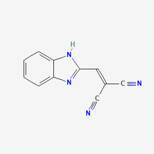 molecular formula C11H6N4 B12825244 2-((1H-benzo[d]imidazol-2-yl)methylene)malononitrile 