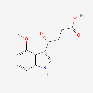 molecular formula C13H13NO4 B12825251 4-(4-Methoxy-1H-indol-3-yl)-4-oxobutanoic acid 