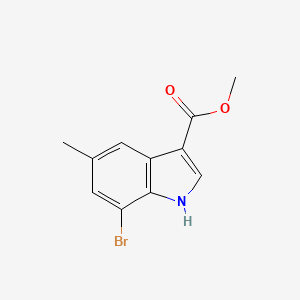 molecular formula C11H10BrNO2 B12825253 Methyl 7-bromo-5-methyl-1H-indole-3-carboxylate 