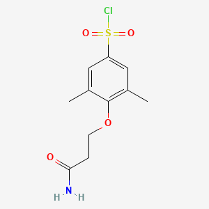 4-(3-Amino-3-oxopropoxy)-3,5-dimethylbenzenesulfonyl chloride