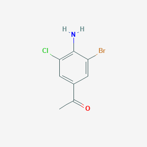 molecular formula C8H7BrClNO B12825308 1-(4-Amino-3-bromo-5-chlorophenyl)ethan-1-one 