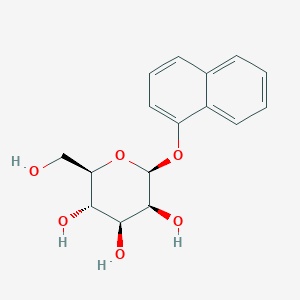 molecular formula C16H18O6 B12825320 (2R,3S,4S,5S,6S)-2-(Hydroxymethyl)-6-(naphthalen-1-yloxy)tetrahydro-2H-pyran-3,4,5-triol 