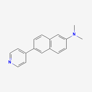 molecular formula C17H16N2 B12825360 N,N-Dimethyl-6-(pyridin-4-yl)naphthalen-2-amine 