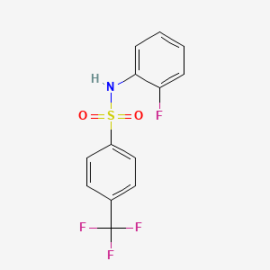 molecular formula C13H9F4NO2S B12825377 N-(2-fluorophenyl)-4-(trifluoromethyl)benzenesulfonamide 