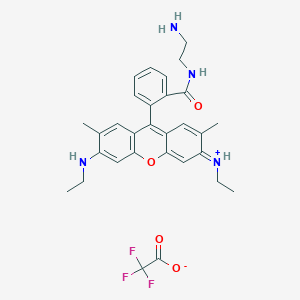 9-(2-((2-Aminoethyl)carbamoyl)phenyl)-3,6-bis(ethylamino)-2,7-dimethylxanthylium trifluoroacetate