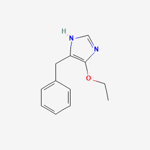 molecular formula C12H14N2O B12825408 4-Benzyl-5-ethoxy-1H-imidazole 