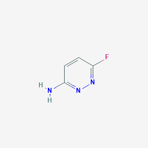molecular formula C4H4FN3 B1282541 6-氟吡啶嗪-3-胺 CAS No. 108784-42-5