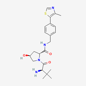 molecular formula C22H30N4O3S B12825415 (2R,4S)-1-((R)-2-amino-3,3-dimethylbutanoyl)-4-hydroxy-N-(4-(4-methylthiazol-5-yl)benzyl)pyrrolidine-2-carboxamide 