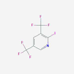 molecular formula C7H2F6IN B12825441 2-Iodo-3,5-bis(trifluoromethyl)pyridine 