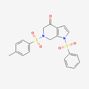 1-(Phenylsulfonyl)-6-tosyl-1,5,6,7-tetrahydro-4h-pyrrolo[2,3-c]pyridin-4-one