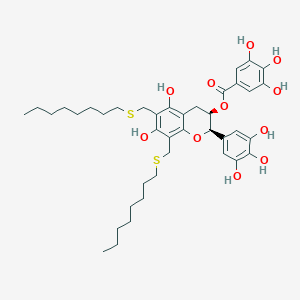 (2R,3R)-5,7-Dihydroxy-6,8-bis((octylthio)methyl)-2-(3,4,5-trihydroxyphenyl)chroman-3-yl 3,4,5-trihydroxybenzoate