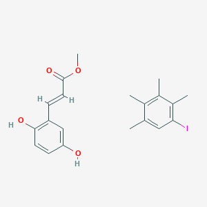 1-iodo-2,3,4,5-tetramethylbenzene;methyl (E)-3-(2,5-dihydroxyphenyl)prop-2-enoate