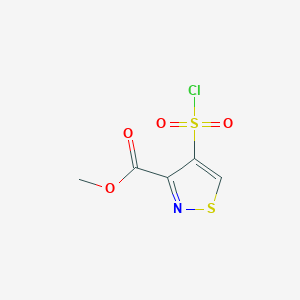 molecular formula C5H4ClNO4S2 B1282551 4-(氯磺酰基)-1,2-噻唑-3-羧酸甲酯 CAS No. 89502-21-6