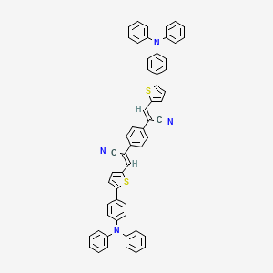 molecular formula C56H38N4S2 B12825529 (2Z,2'Z)-2,2'-(1,4-Phenylene)bis(3-(5-(4-(diphenylamino)phenyl)thiophen-2-yl)acrylonitrile) 