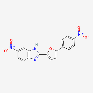 6-nitro-2-[5-(4-nitrophenyl)furan-2-yl]-1H-benzimidazole